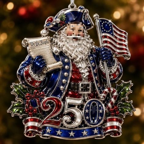 USA 250th Anniversary Christmas Ornament - American 250th Anniversary Christmas Decorations
