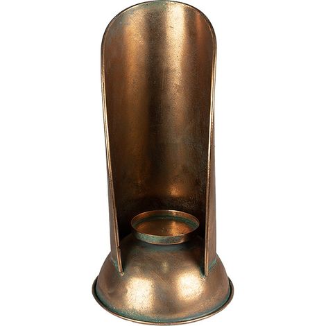 Bougeoir Chandelier Rond en Métal Couleur Cuivre Style Rétro et Vintage 17 x 35 cm - PANGIVO (1/4)