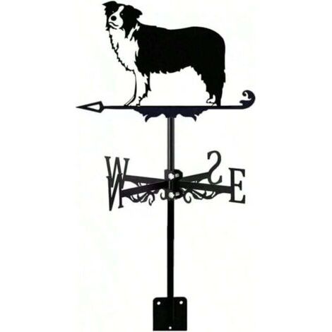 Green Mobility-Girouette décorative en forme de Border Collie pour toit de ferme, décoration intérieure et extérieure (1/4)