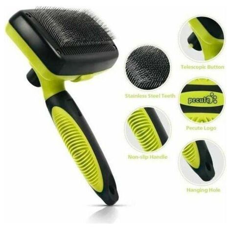 Dog and Cat Brush, Retractable Pet Comb Brush, Efficient Self-Cleaning Removal, For Pets (1/4)