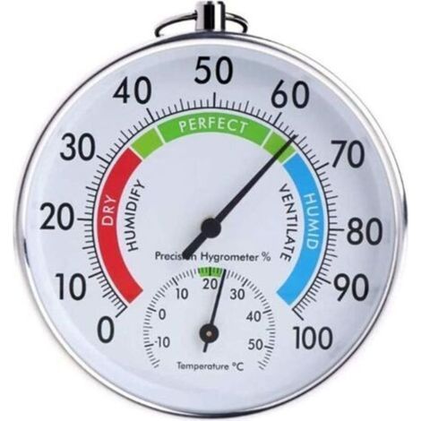 Indoor/Outdoor Round Thermometer Temperature Garden Hygrometer Tester Comfortable Weather Humidity Meters (1/5)