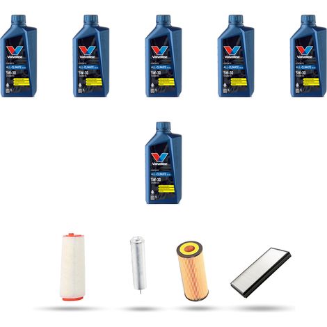 Kit tagliando 4 FILTRI e 6L OLIO compatibile con Bmw serie 5 (E60/E61) 520d 110kw dal 2005 al 2007 (1/5)