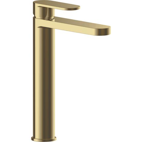 Nuie Binsey Tall Mono Basin Mixer Tap - Brushed Brass