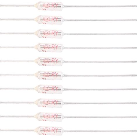 10 Pièces Fusible Thermique 172℃ 250V 10A, Coupure de Fusible Thermique de Coque Métallique, Fusible de Température pour protéger le Circuit fusible distributeur thermique (172℃/341.6℉) (1/5)