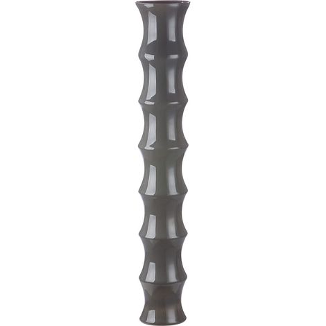 Vase en Verre XL Bamboo - Grand Vase décoratif de Sol Gris foncé - Hauteur 85 cm (1/2)