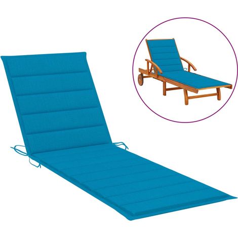 vidaXL Cuscino per Lettino Blu 200x50x3 cm in Tessuto Oxford