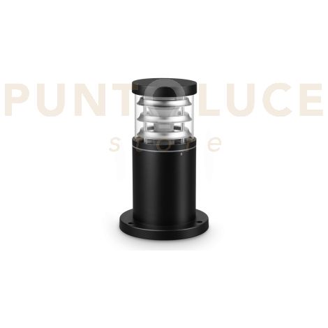 TRONCO PALETTO 1 LUCE ATTACCO E27 H.25CM IP65 NERO