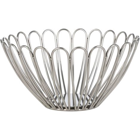 EGLO LIVING Dekoschale Ueda, elegante Schale zum Dekorieren, runder Deko Korb aus Metall in Chrom-Optik, Dekoschüssel Ø 27 cm (1/4)