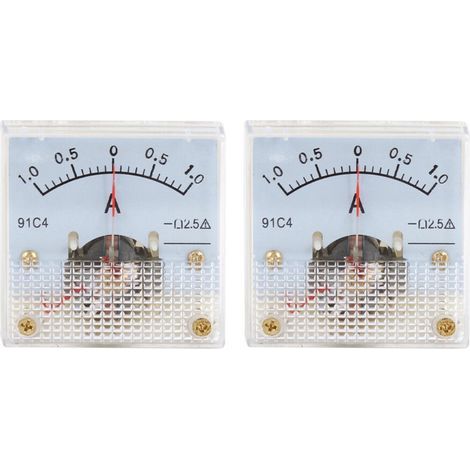 2X Classe 2.5 Précision 0-1 Une Ampère Analog Mètre Ampèremètre 91C4