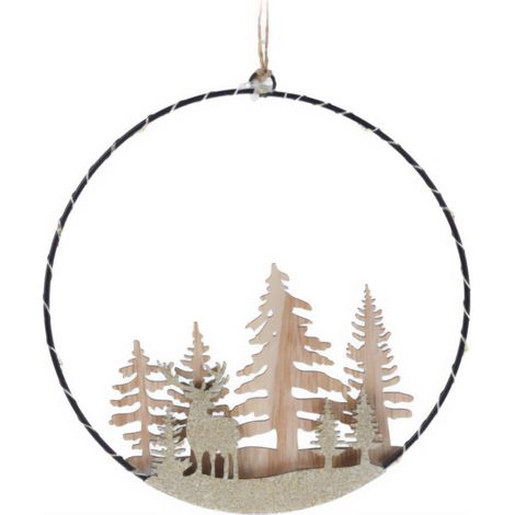 Weihnachtsdekoration mit LED zum Aufhängen, Ø 20 cm