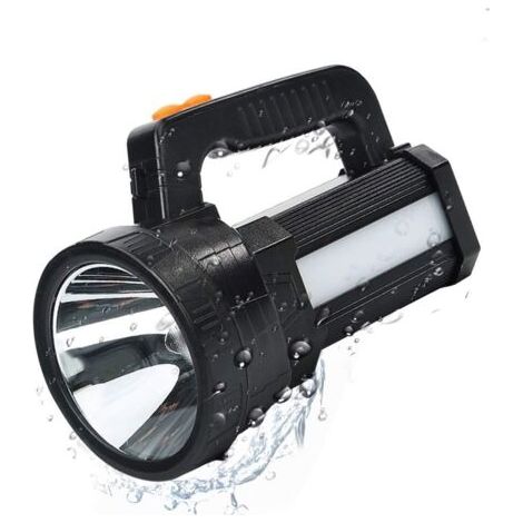 Lampe Torche LED Ultra Puissante, 7200mAH/ 6000 Lumens Lampe de Poche Rechargeable, Étanche IPX4, 6 Modes USB Torche pour Camping/Randonnée/Urgence/Coupure de Courant NPTERBL