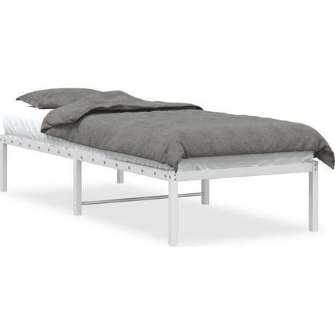 Maison Exclusive - Bettgestell Metall Weiß 80x200 cm