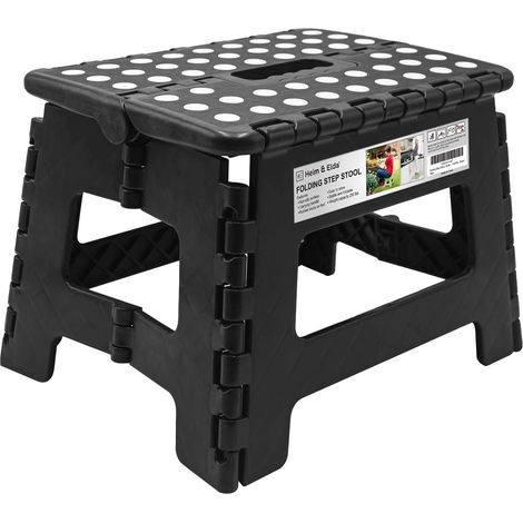Marche Pied Pliable 9 Pouces Tabouret Pliant Marche Pied Multiusage Our Enfants, Adultes, Cuisine, Jardin et Salle de Bain, 29 x 22 x 22cm, Charge Max 250lb (1/5)