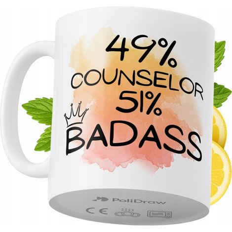 Taza de café/té divertida y humorística para consejeros, con diseño gráfico y texto gracioso. Taza ideal para cumpleaños, santos, días festivos y ocasiones especiales. Perfecta para el hogar, la ofici (1/5)