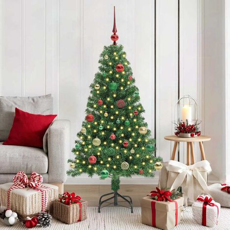 Künstlicher Weihnachtsbaum mit 150 LEDs mit Ständer Grün 150 cm