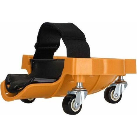 Genouillères à roulettes pour économie de Travail KneeBlade Sangle de sécurité Gliding Wheeled Non Marrin(Yellow) (1/4)