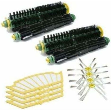 Adecuado para los accesorios de la barredora robótica iRobot Robert Series 5 530/550/560: cepillo giratorio, cepillo lateral y filtro para cepillo lateral.
