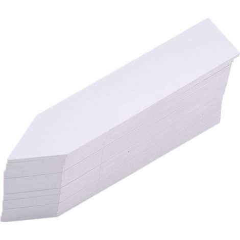 [Etiquetas para jardín] Etiquetas para macetas, 100 unidades, PVC [Duraderas y reutilizables], Blanco/Amarillo/Verde/Rosa, 10 x 2 cm (1/5)