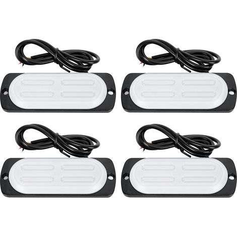 4x20LED Feux Stroboscopiques 12-24V pour Voiture Camion Balise d'Avertissement Urgence Lampe Latérale (1/5)