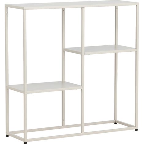 Étagère 3 Niveaux en Métal "Staal" 80cm Beige