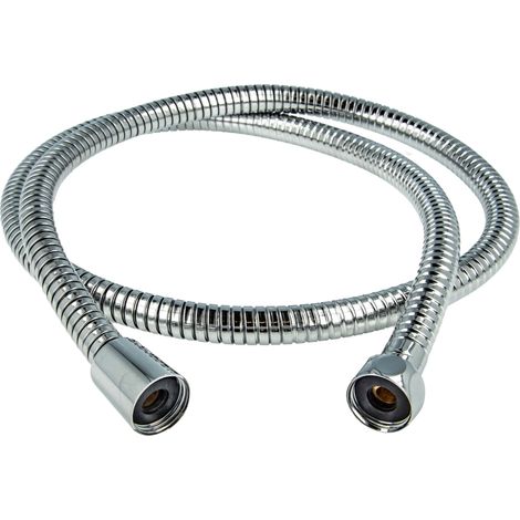 tecuro Metall-Brauseschlauch - dehnbar, Länge 150 - 190 cm x 1/2 Zoll, (Agraff) - Edelstahl (1/5)