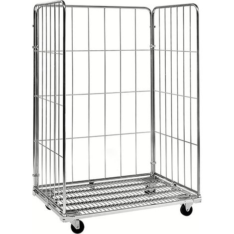 Roll container 3 côtés - Largeur 1200 mm - Charge 400kg - Avec freins - KM120801803B (1/5)