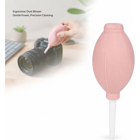Soufflette à Poussière Générique TPE Ergonomique 14,7cm Rose pour Plantes Caméra Clavier Nettoyage Doux (1/5)