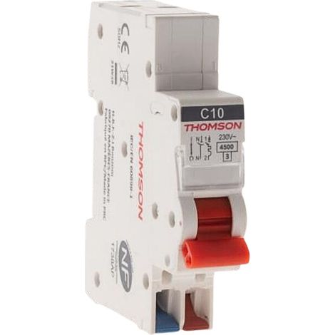 Disjoncteur unipolaire 2A NF Easy Connect – Connexions automatiques – Brochable en partie haute – Compatible coffrets Thomson