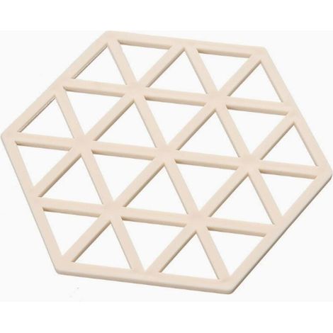Paquete de 10 cojines aislantes hexagonales de TPR - Suaves, duraderos, fáciles de limpiar - Blancos. (1/5)