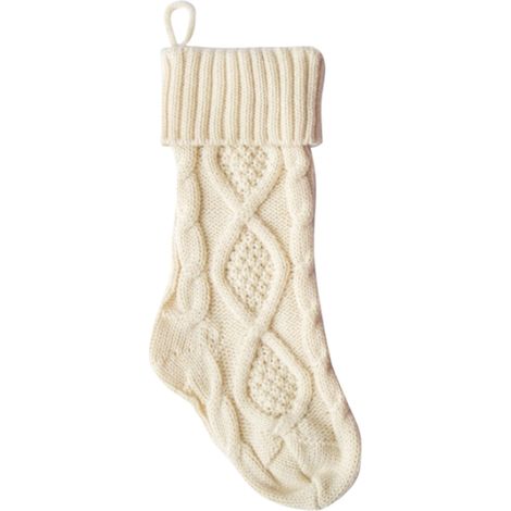 Chaussette De Noël - Tricotée Câblée - 37 Cm - Décoration Murale Pour Intérieur - 1 Pièce (1/5)