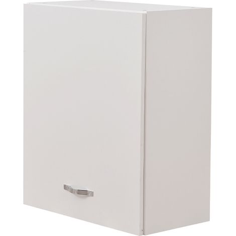 Pensile da Cucina Armadio Sospeso da Parete con Anta Singola Colore Bianco (1/5)