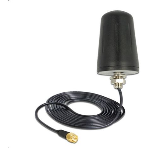 DeLOCK Delock 89534 - 3 dBi - 2.4 - 2.5 GHz - 50 Ohm - Antenne omni-directionnelle - SMA - Mâle