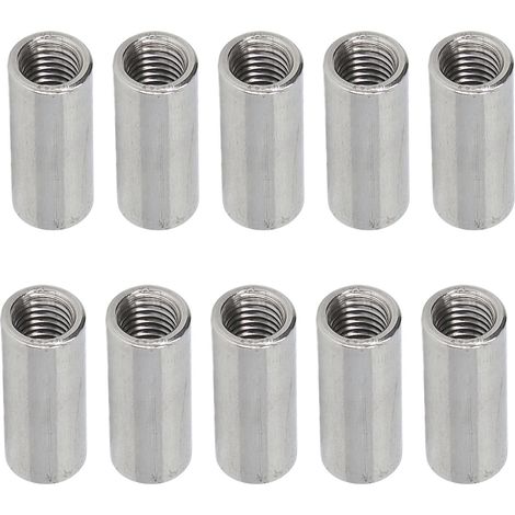 Zylindrische Kupplungsbuchsen aus Edelstahl 304 M12x1,75-16 L40mm (10 Stück) (1/5)