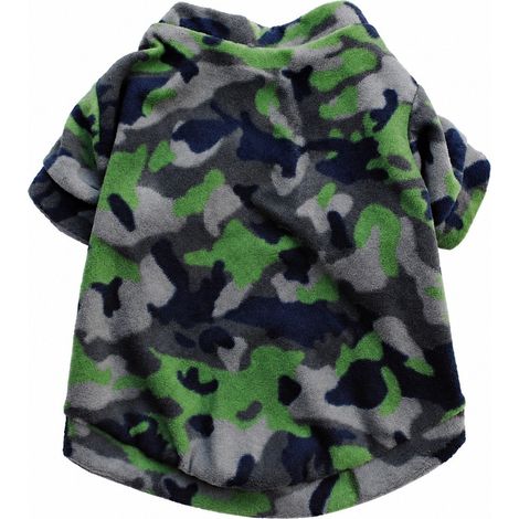 Veste polaire chaude d'hiver pour chien, tailles XS à L, sweat-shirt pour chiot Teddy XS à camouflage militaire (1/5)