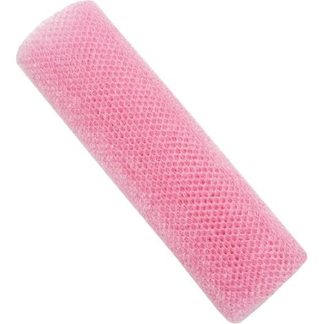 Spugna da bagno in luffa naturale, design double-face, rosa, 1 pezzo (1/2)