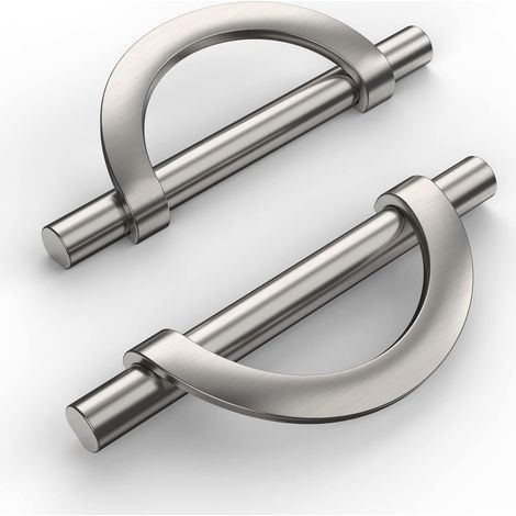 6 Pièces Poignee de Meuble Cuisine Argenté 96mm Alliage de zinc Poignées Meubles avec Vis, pour Bureaux, Tiroirs, Armoires, Placard UK0044… (1/5)