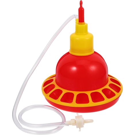 Chargeur d'eau Chargeur Automatique De Poulet Système Mamelon Mangeoire pour Les Oiseaux Abreuvoir Poulet Automatique Gobelet à Poulet Fontaine à Eau Rat Cochon Volaille Rouge PP (1/5)