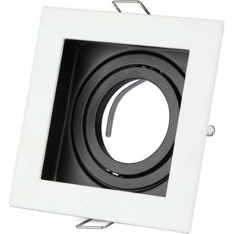 Portalámparas LED empotrable cuadrado V-TAC GU10 y GU5.3 (MR16) Color blanco ajustable (1/5)