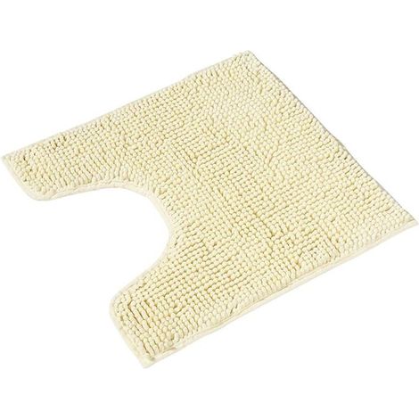 Tapis WC Chenille Microfibre - 45 x 45 cm - Papyrus (1/5)