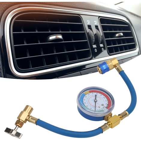 Manomètre pour réfrigérant de climatisation automobile R134A, formulaire de charge de réfrigérant, vanne, outils de charge de réfrigérant. (1/5)