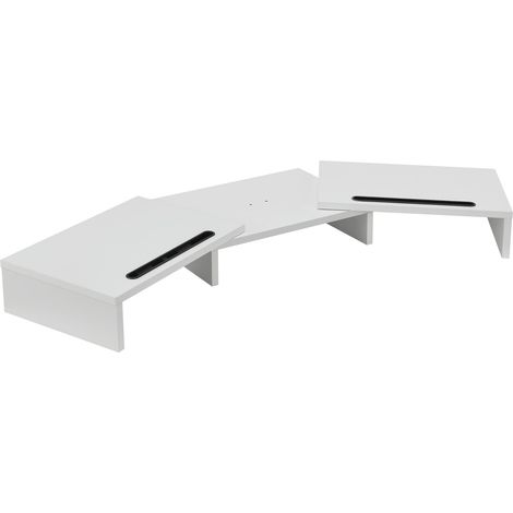 Elevador de monitor ajustable con soporte para portátil 79-111 cm blanco 030008222