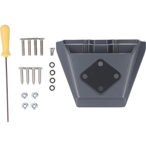 Aluminum anti-theft mounting bracket for flat roofs of caravans and boats (1/5)
