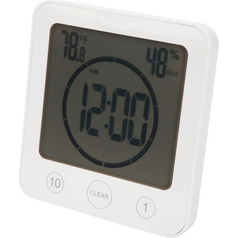 Thermomètre numérique blanc étanche pour extérieur et jardin avec crochet (1/5)