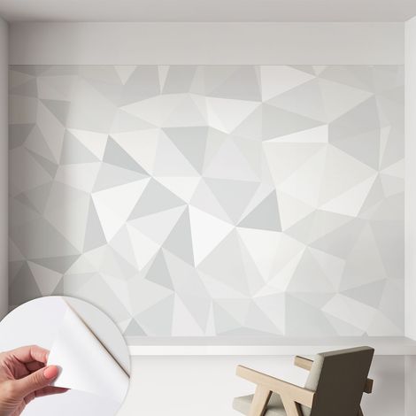 Selbsthaftend Tapete für Wohnzimmer Schlafzimmer Küche - Wanddekoration Dreieckiges Mosaik 152x104 cm (1/5)
