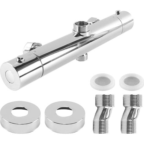 Concealed Bottom Outlet Thermostatic Shower Faucet One Button Anti-scalding Suitable for Bathroom, Kitchen, Shower, etc. (1/5)