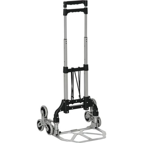 Chariot de manutention portable DURHAND avec roues, capacité de charge de 70 kg, pliable, idéal pour les livraisons, les entrepôts, les marchés, les voyages et les déménagements.