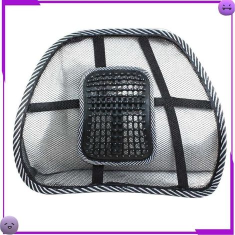 Coussin de soutien dorsal pour voiture - AUCUNE - À clous - Cuir - Perles de massage (1/5)