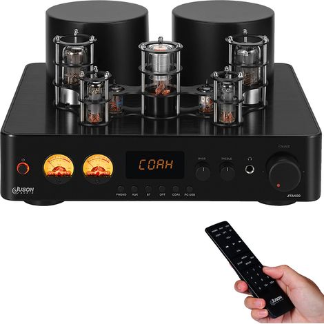 Amplificateur à tubes, 200W de puissance maximale, compatibilité Bluetooth 5.0, HTA200 avec télécommande, 230V prise EU (1/2)