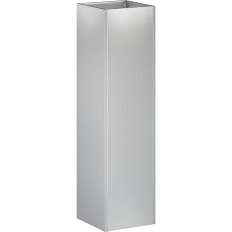 Garten-Pflanzgefäß Silber 20 x 20 x 75 cm Verzinkter Stahl vidaXL (1/5)