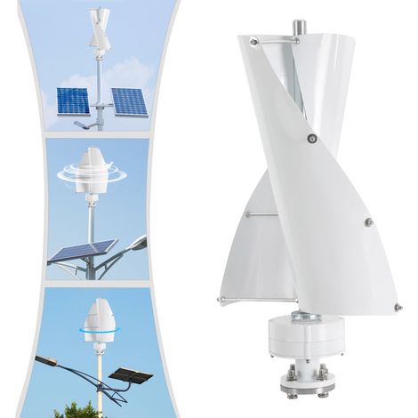 Senderpick – Éolienne verticale 100 W – Générateur éolien silencieux à axe vertical – Moteur à aimant permanent – Production d'électricité domestique